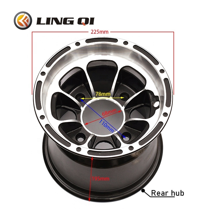 Size 8 Inch Bearing Wheel Hub ATV Aluminum Rims Use Vacuum Tires for Go-kart Four Wheel Motorcycle