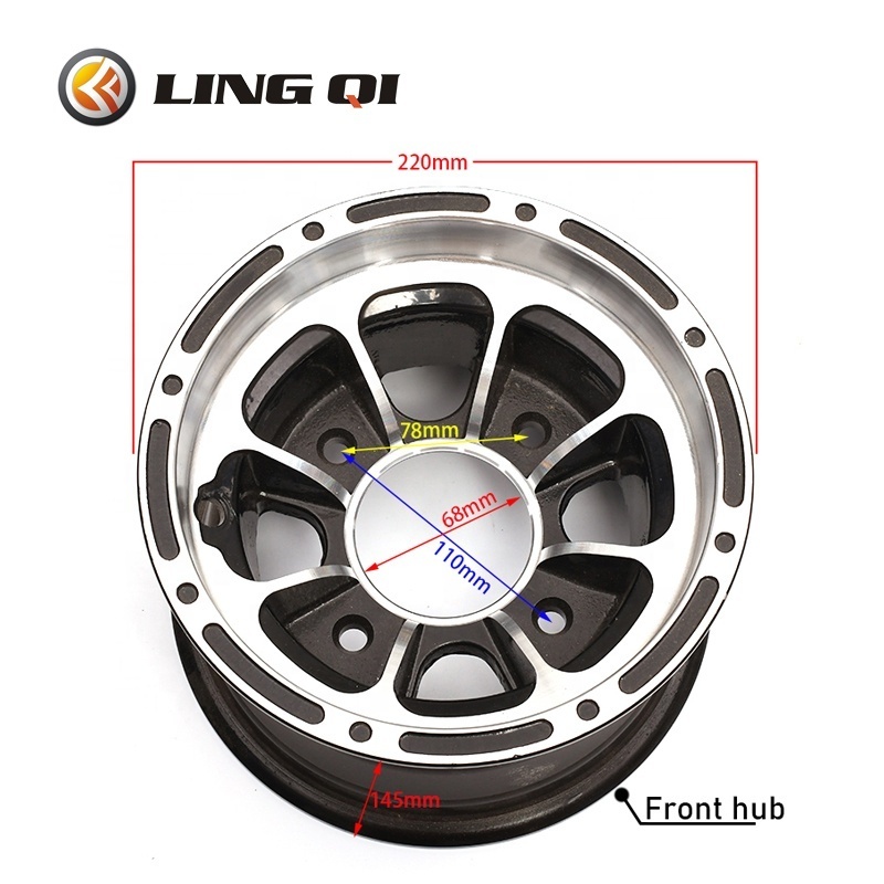 Size 8 Inch Bearing Wheel Hub ATV Aluminum Rims Use Vacuum Tires for Go-kart Four Wheel Motorcycle