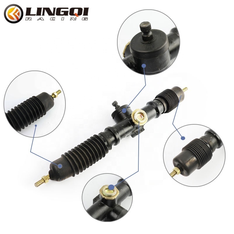 LINGQI Power Steering Gear Rack 475mm Tie Rod Shaft For China 110cc-250cc Go Kart Buggy Karting ATV UTV Bike Parts