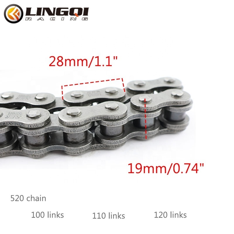 LINGQI 100L 110L 120L Motorcycle Drive Chain Link O-Ring 520 Chains For ATV Quad MX Enduro Motard Racing