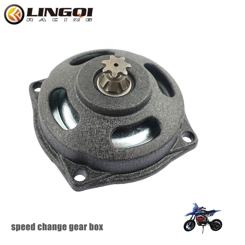 LINGQI 6 Teeth/7Teeth Transmission Reduction Gear Box T8F 25H Gearbox For Mini Moto Pocket Bike Quad ATV Parts