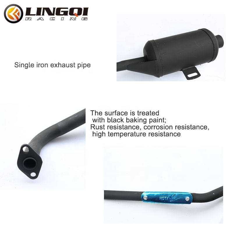 LING QI GY6 Engine Exhaust Escape Muffler Contact Pipe 1000mm Length For 125CC 150CC ATV Quad Moped Scooter