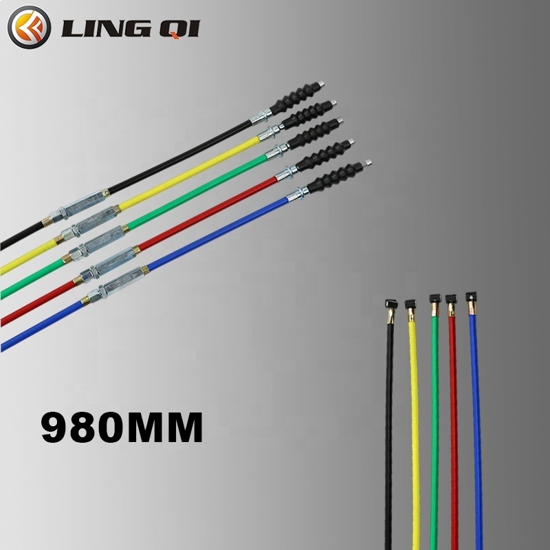 LINGQI RACING Motorcycle Dirt Pit Bike Throttle Clutch Control Cable Line Wires 980mm For Universal Motocross ATV Go Kart