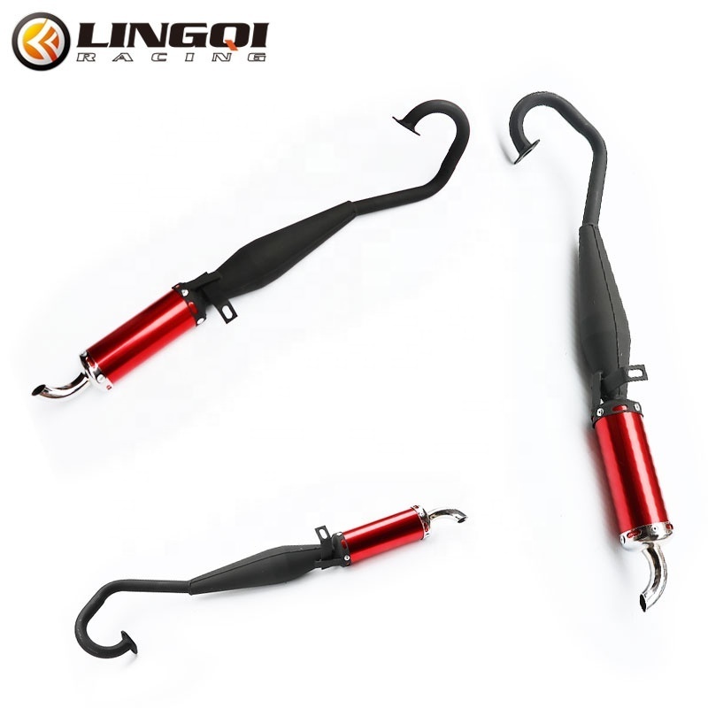 LINGQI Exhaust System Muffler Pipe With Expansion Chamber For Quad Dirt Monkey Pocket Pit Bike ATV Scooter