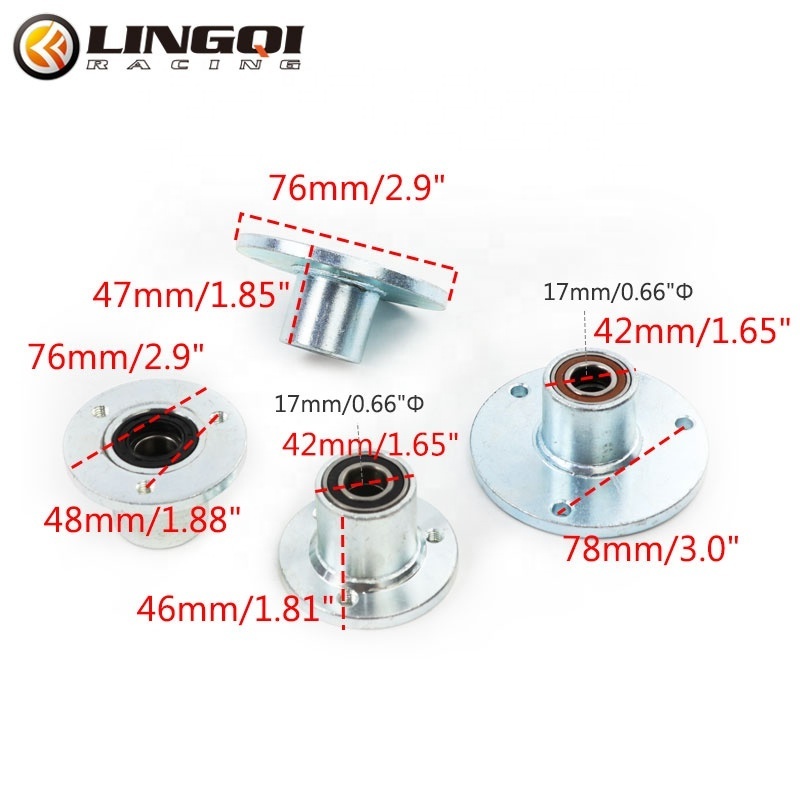 LING QI Steel Alloy Wheel Knuckle Spindle With Wheel Hub 5 inch or 6 inch Bearing Flange For Go Kart Buggy Karting ATV UTV Quad