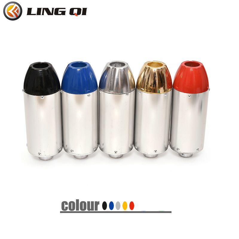 LINGQI Modified Universal Bullet Head Exhaust Pipe Muffler Fit For Dirt Pit Bike Off Road ATV Exhaust Muffler Silencer Pipe