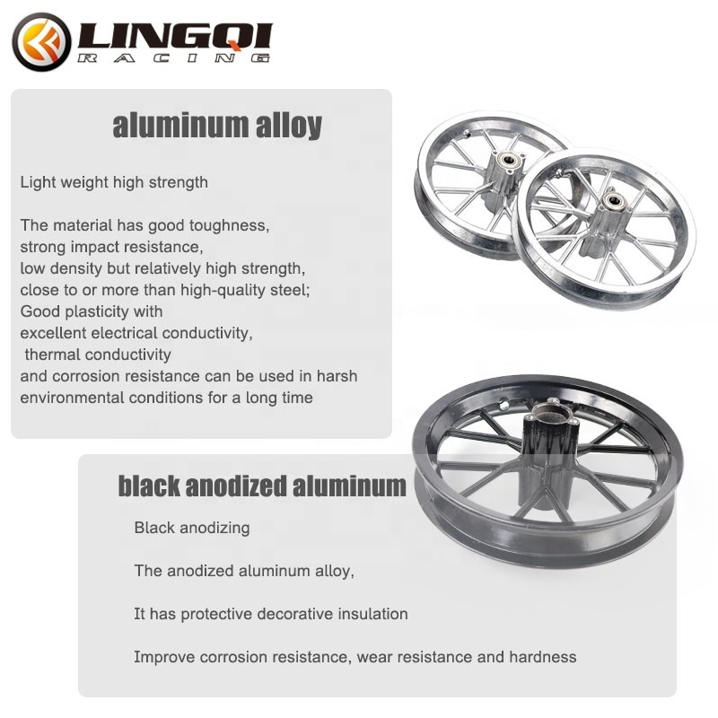 LING QI 12 1/2x2.75 Front And Rear 12 Inch Wheel Assembly Wheel Rim Aluminum Hub For 49cc Motorcycle Mini Dirt Bike