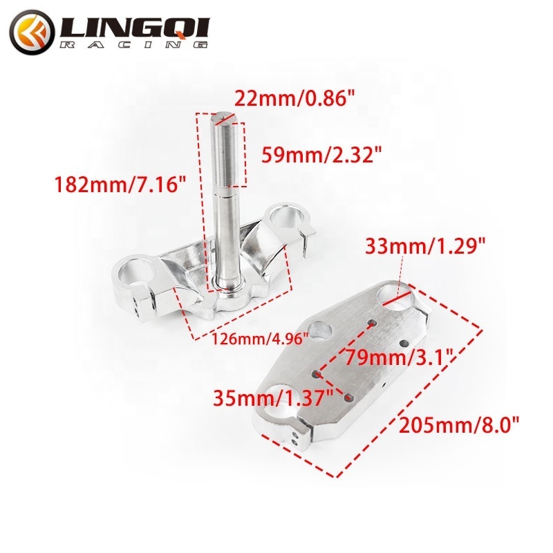 LINGQI Motorcycle Upside Down Front Fork Invert Shock Triple Tree Fork Assembly For 110cc 125 150cc Dirt Pit Bike