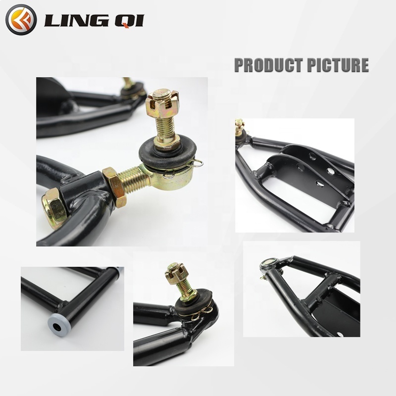 LINGQI Swing Arm Front Suspension Shock For ATV Buggy Go Kart Adjustable Ball Head Front Suspension Rocker Upper Lower Swing Arm