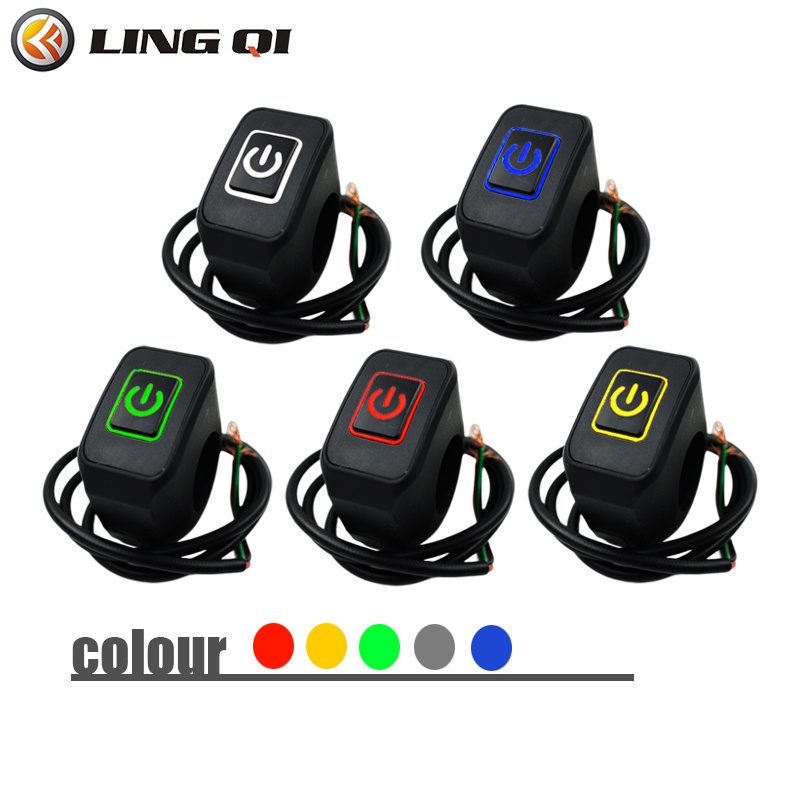 LINGQI Universal Modified Waterproof IP65 Headlight Switch Fit For Motorcycle Dirt Pit Bike Off Road ATV Go Kart