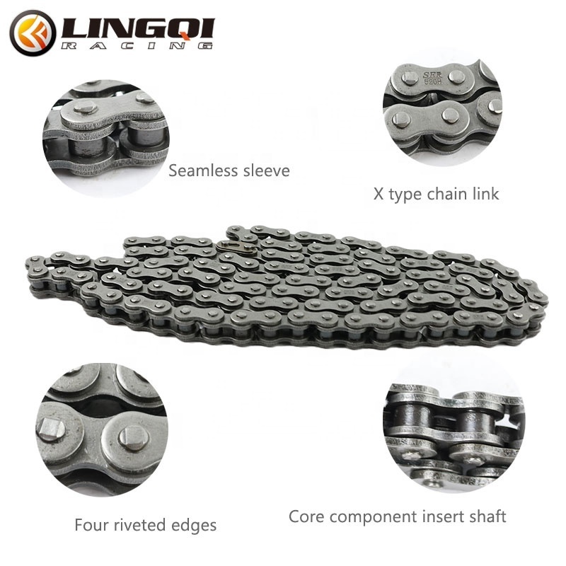 LINGQI 100L 110L 120L Motorcycle Drive Chain Link O-Ring 520 Chains For ATV Quad MX Enduro Motard Racing