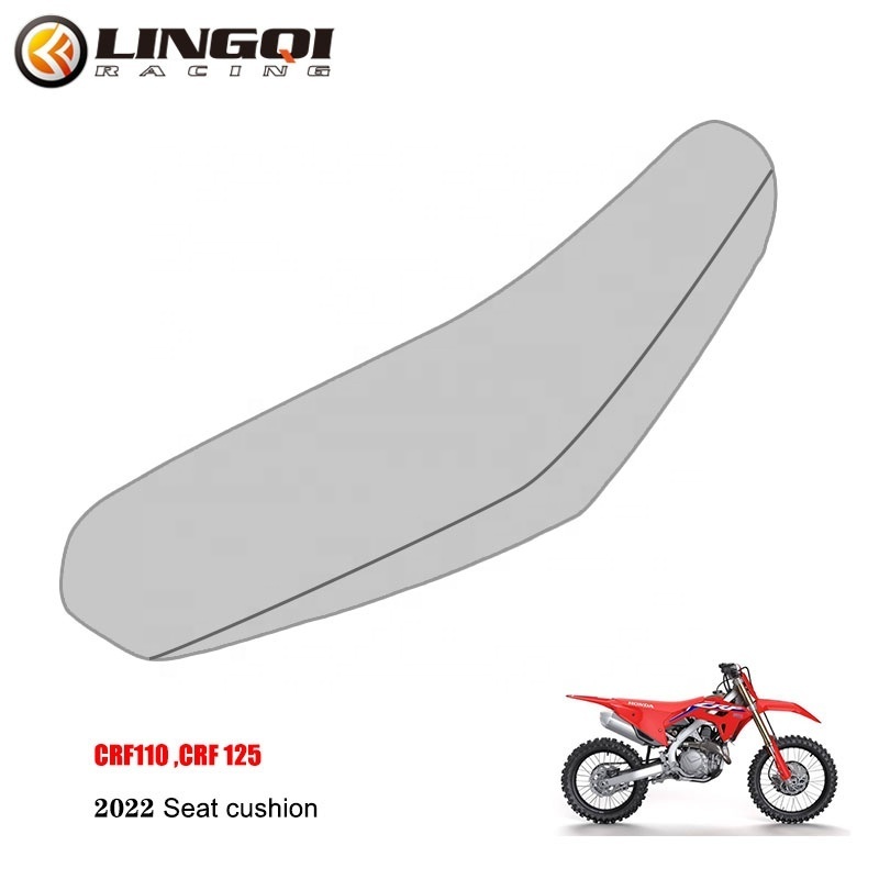 LINGQI RACING  Motorcycle Customized Parts Sponge and Leather Colorful Cushion For Honda CRF110 2022 Motorbike Accessories