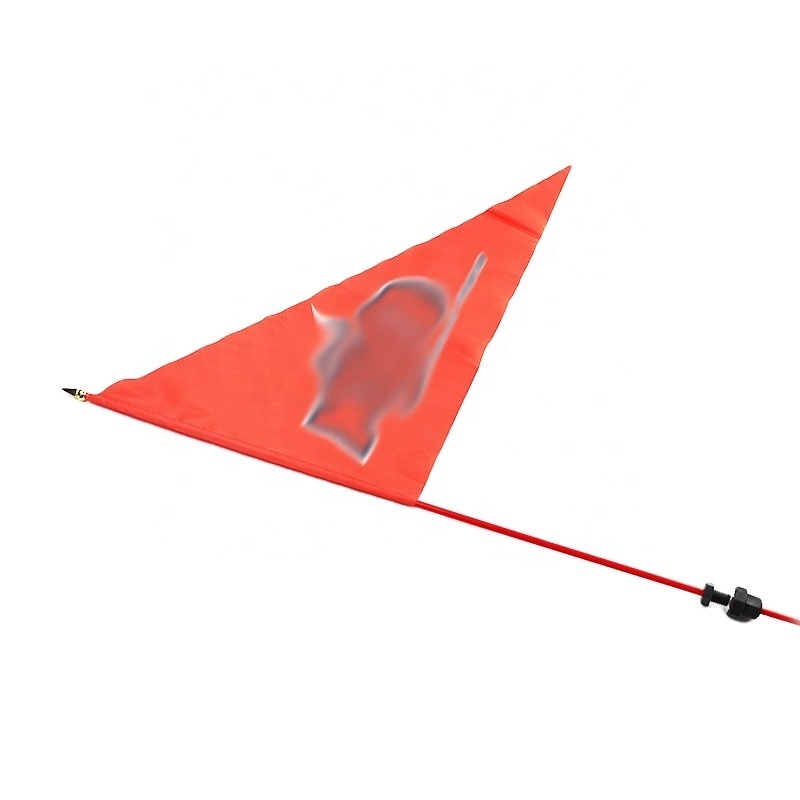 LING QI Front Rear Side Flag Pole Mount Safty Warning Flag Triangle Reflective Pennant For Go Kart Cart UTV ATV