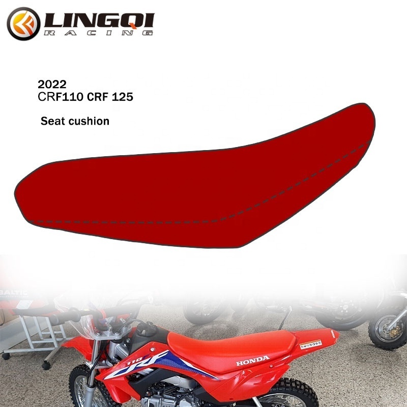 LINGQI RACING  Motorcycle Customized Parts Sponge and Leather Colorful Cushion For Honda CRF110 2022 Motorbike Accessories