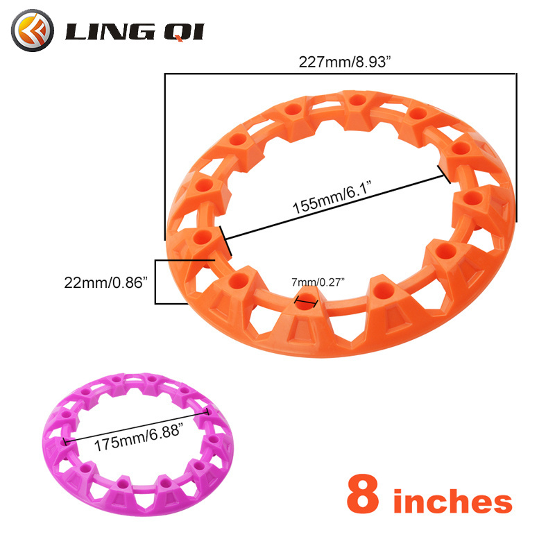 LING QI 8 Inch Wheel Trim Hub Protection Decor Rim Dune Buggy Plastic Cover Tires For  ATV