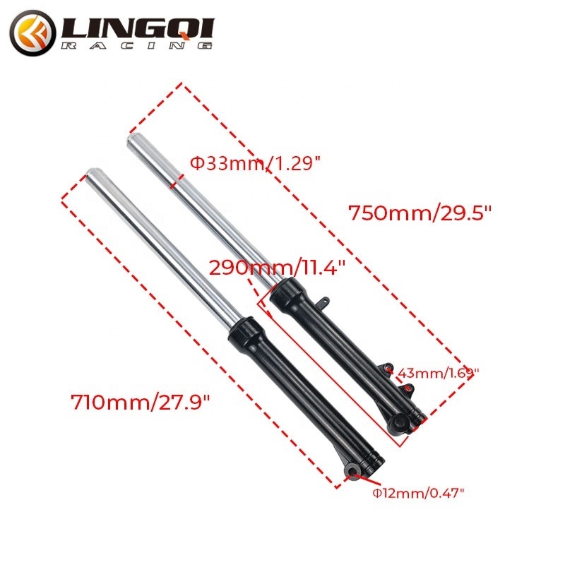 LINGQI Motorcycle Upside Down Front Fork Invert Shock Triple Tree Fork Assembly For 110cc 125 150cc Dirt Pit Bike