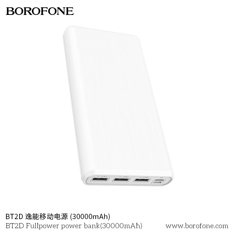 BOROFONE BT2D LED Digital Display Triple USB Mobile Power Bank 30000mAh