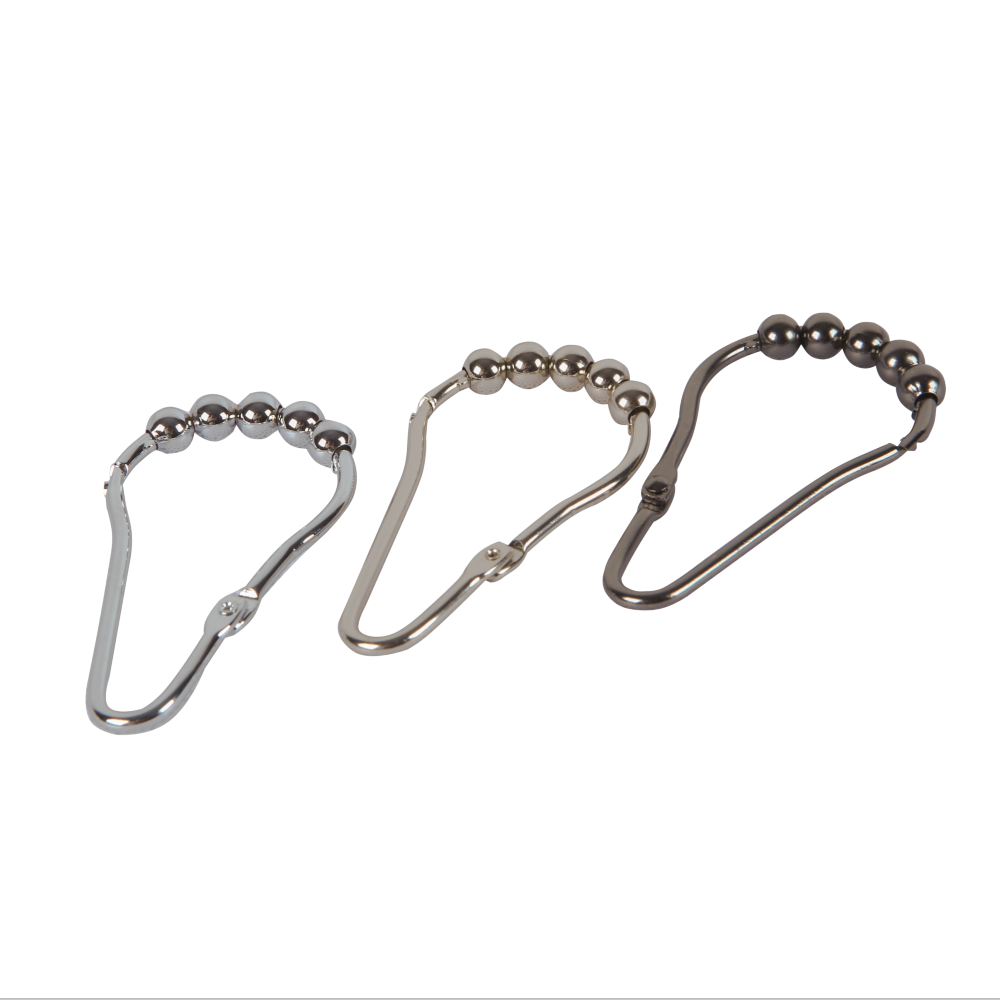 Rustproof Stainless Steel Shower Curtain Rings Shower Hooks for Bathroom Shower Rod