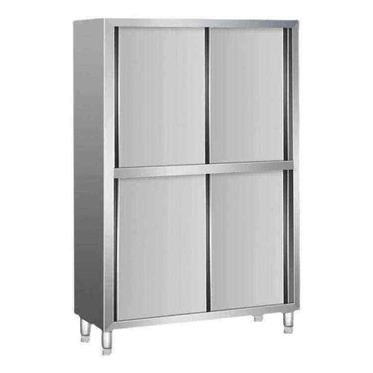 Lyroe Commercial Hotel 304 Stainless Steel Sliding Four-door Food Storage Cupboard Household Vertical Cabinet