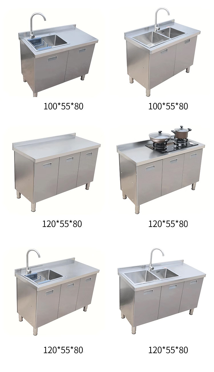 304 201 Stainless steel sink cabinet locker sink kitchen sink Whole cabinet