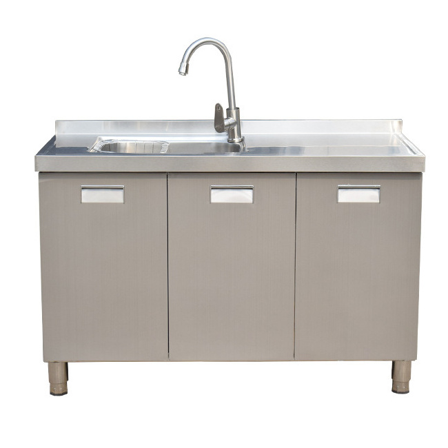 304 201 Stainless steel sink cabinet locker sink kitchen sink Whole cabinet