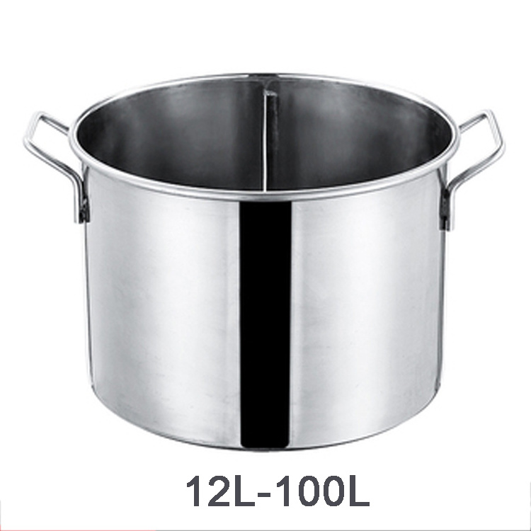 Lyroe Street vender special pot compartment stainless steel cooking partition noodle cooker pot