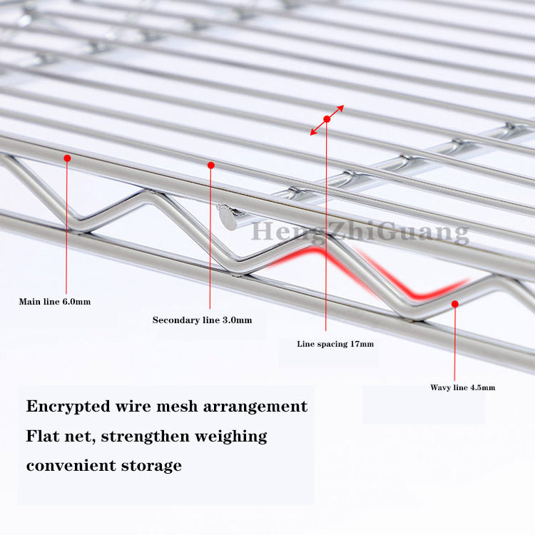 Lyroe Stainless Steel 4-Layer f Adjustable Shelf Multi Tier Heavy Duty Storage Shelving