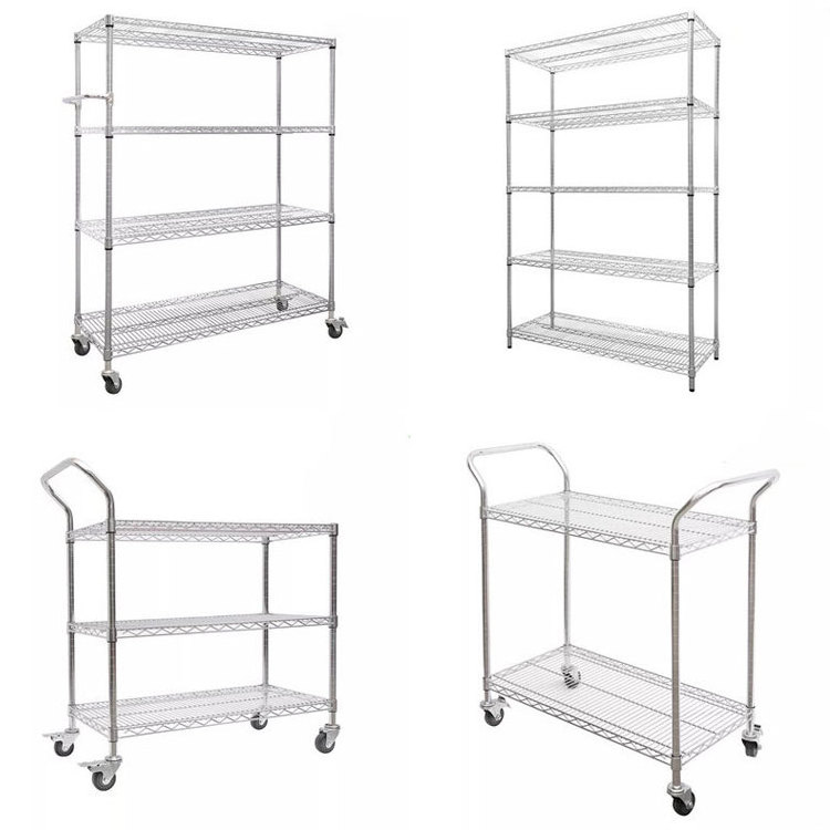 Lyroe Stainless Steel 4-Layer f Adjustable Shelf Multi Tier Heavy Duty Storage Shelving