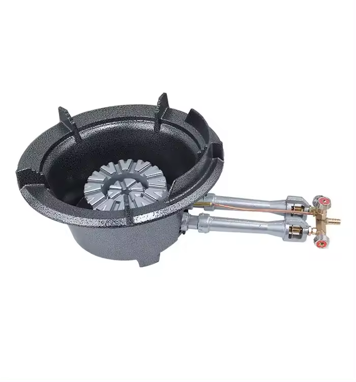 Lower Price Ceramic Igniter Double Pipe Cast Iron Outdoor Commercial Cooking Stove LPG Burner