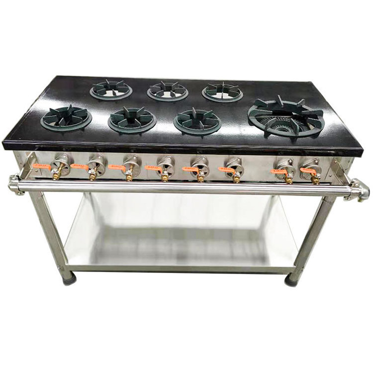 Korean Clay Pot Stove 5 Burner Stainless Steel Commercial Multi-eye Stove