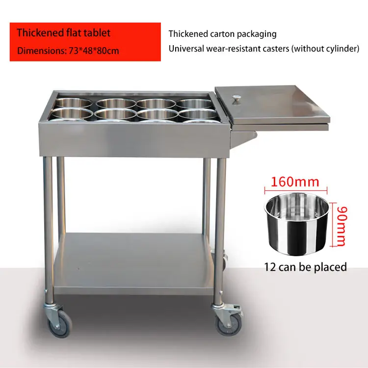 Lyroe Movable Stainless Steel Kitchen Restaurant Tabletop Seasoning Cart Kitchen trolley with wheels