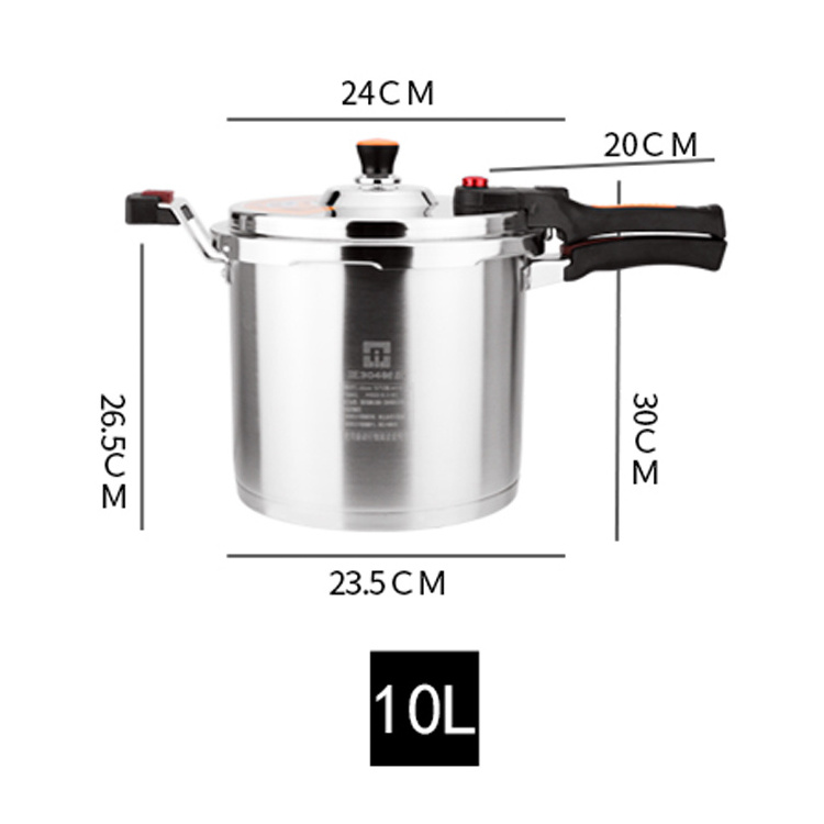 Factory Wholesale 4 5 6 8 10L 304 Stainless Steel Multi-explosion-proof European Pressure Cooker