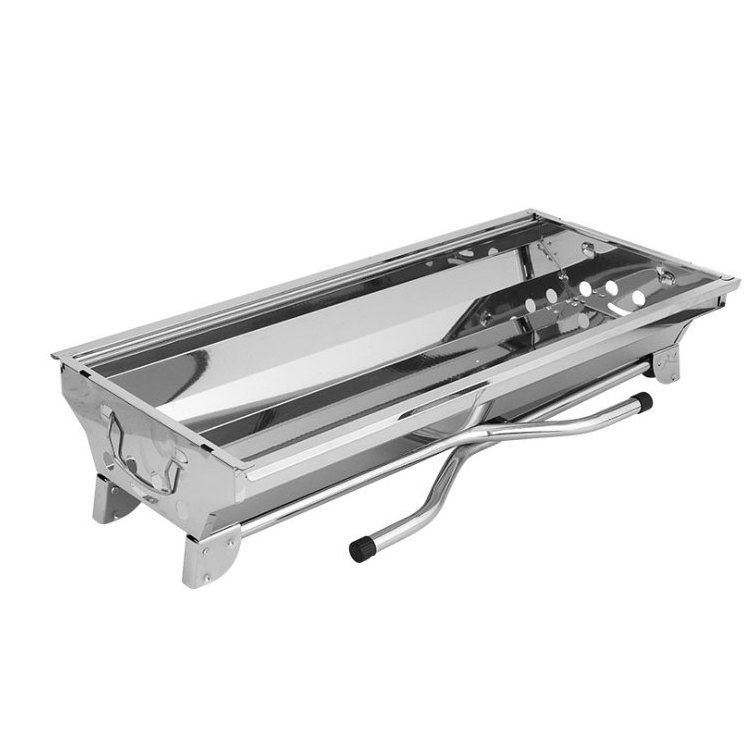 Wholesale OEM ODM Portable BBQ Grill Outdoor Folding Stainless Steel Charcoal BBQ Grill