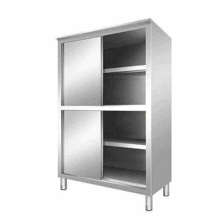 Lyroe Commercial Hotel 304 Stainless Steel Sliding Four-door Food Storage Cupboard Household Vertical Cabinet