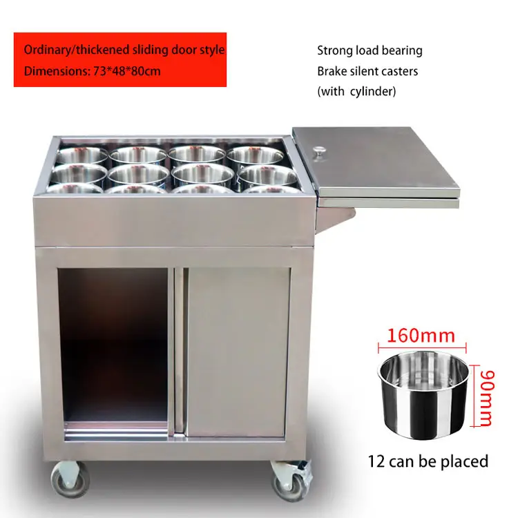 Lyroe Movable Stainless Steel Kitchen Restaurant Tabletop Seasoning Cart Kitchen trolley with wheels