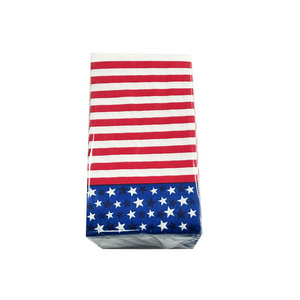 100 Pack 4th of July Paper Napkins Patriotic American Flag Degradable Napkins 6.5'' X 8'' Stars And Stripes American flag