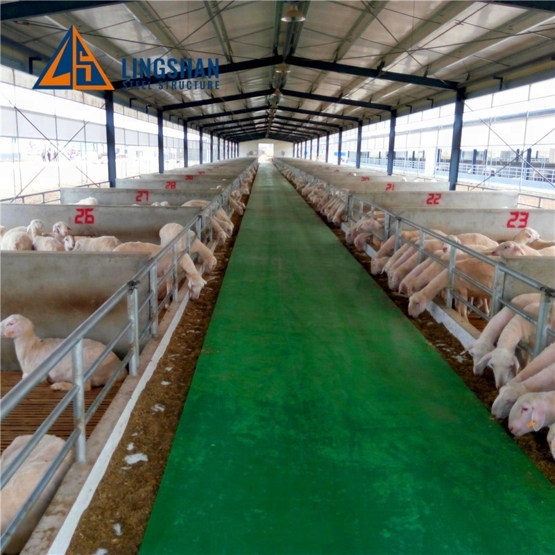 low cost prefabricated steel insulated roof goat sheep shed farming house buildings for sale