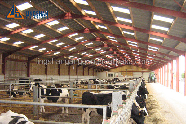 Prefab Agricultural Building Metal Shed Steel Horse Stable Cow Barns