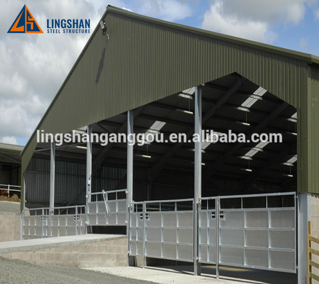 China design low cost prefabricated steel cow / cattle / sheep / chicken farm building / house / barn / byre