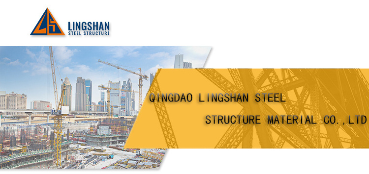 QingDao LINGSHAN Steel Structure Portable storage warehouse Large span building industrial warehouse shed design