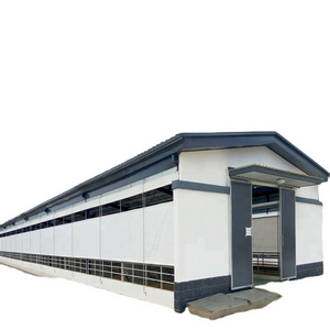 low cost prefabricated steel insulated roof goat sheep shed livestock building for sale