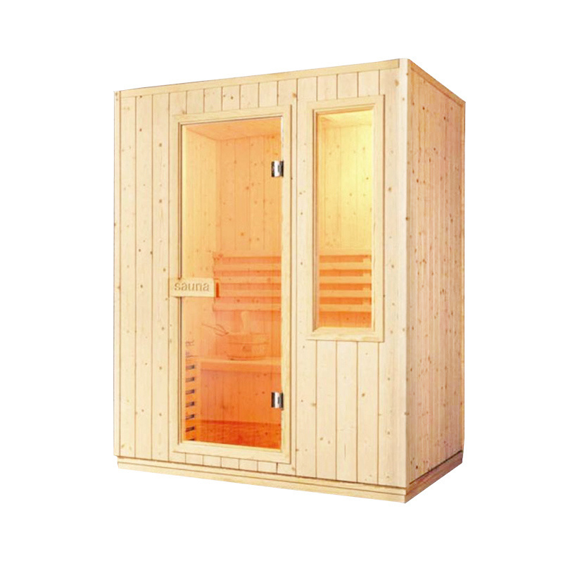 Indoor modern sauna room indoor sauna spa red cedar wood shower steamer