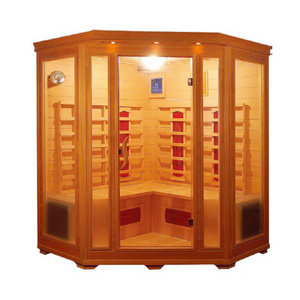 Indoor modern sauna room indoor sauna spa red cedar wood shower steamer