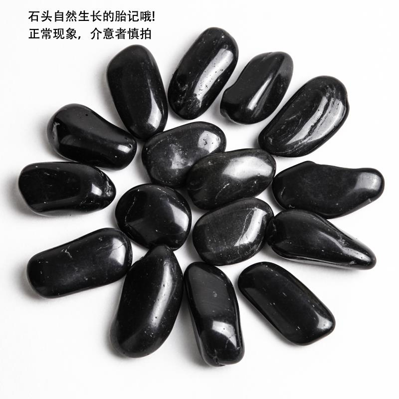 Polished black pebbles stone River Rock landscape Decorative Gravel Landscaping