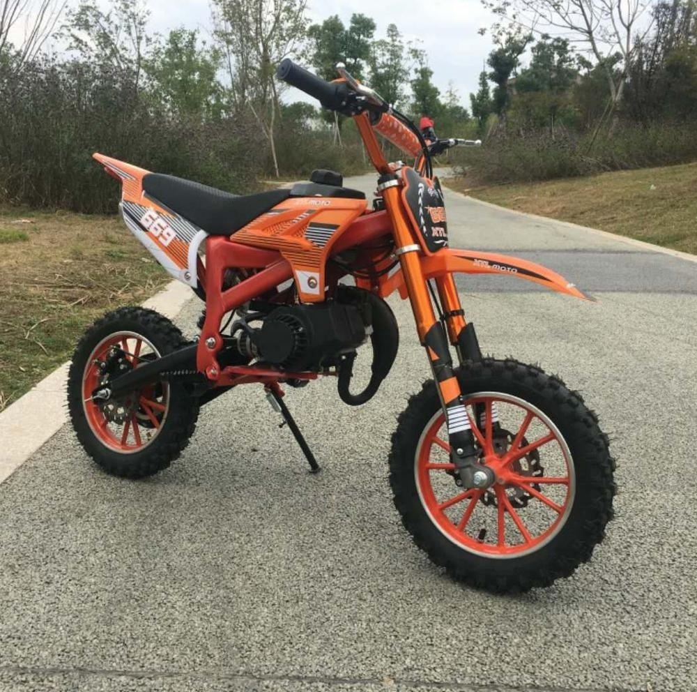 CE Approved 49cc , Pull Start Mini  Gas Dirt Bike for Kids use Big Tire (D7-06)