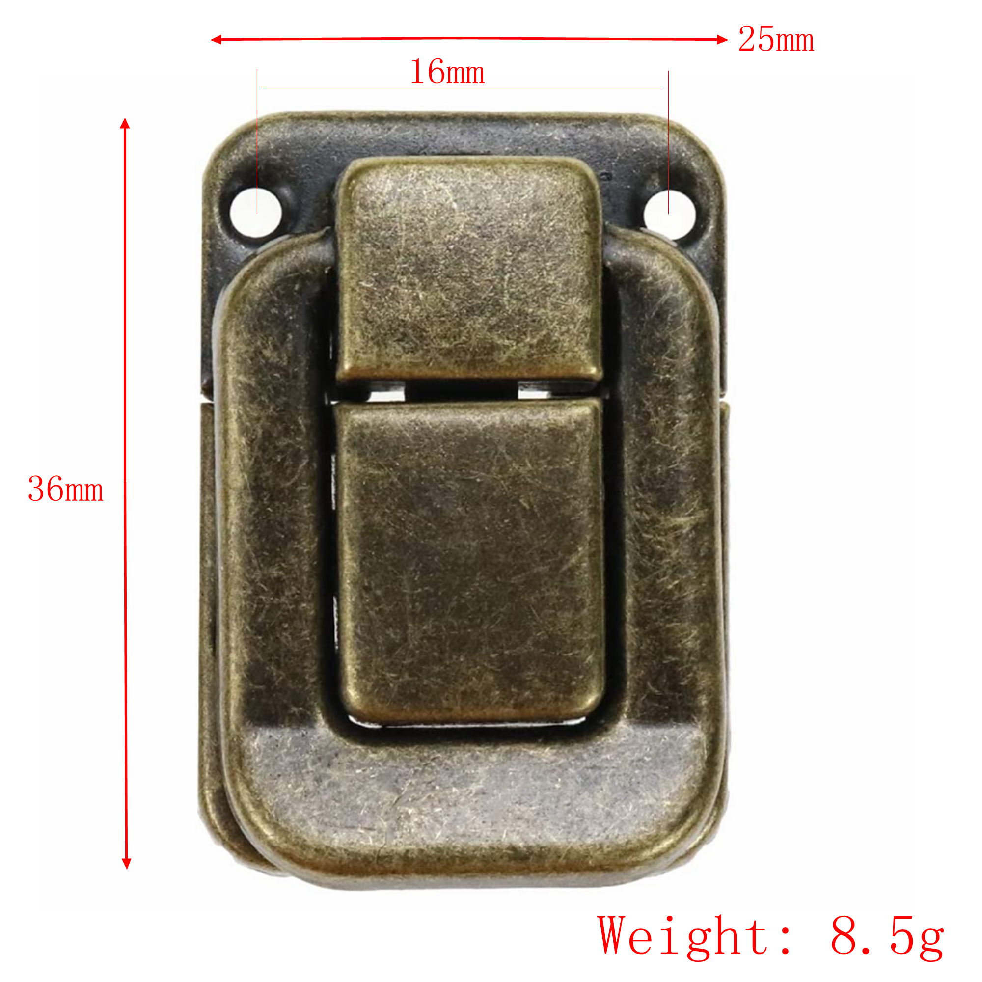 New Jewelry Box Hardware Accessory Replacement Wooden Boxes Gold Decorative Locks Metal Latch Hook Hasp Horn Lock