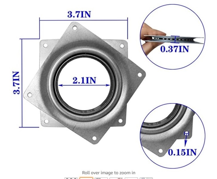 4 inch table rotating mechanism/ swivel turntable ball bearing