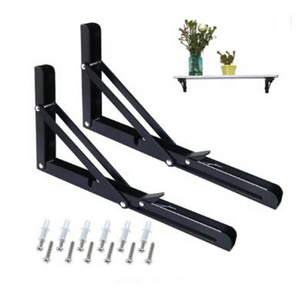 Heavy Duty Folding Shelf iron Shelf Bracket for Triangle Table Bench Wall Shelf Hinges Wall Mounted