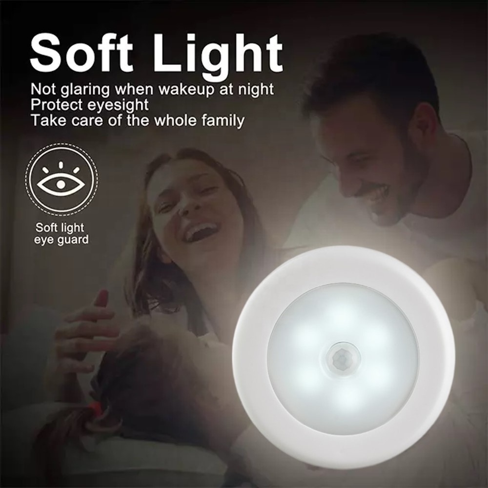 Intelligent Sensor Indoor Bedroom 6 Led Motion Sensor Night Light/wall Light Led Night Light