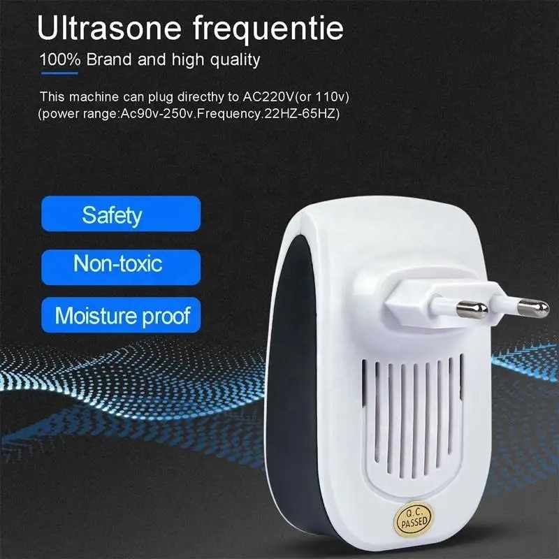 Ultrasonic Repeller Reject Electronic Mosquito Killer Light Trap Lamp Repellant Pest Control with plug